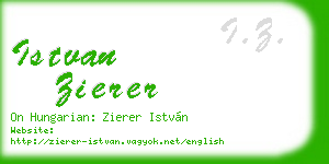 istvan zierer business card